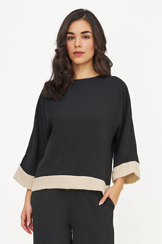 Haut tissé pour femme