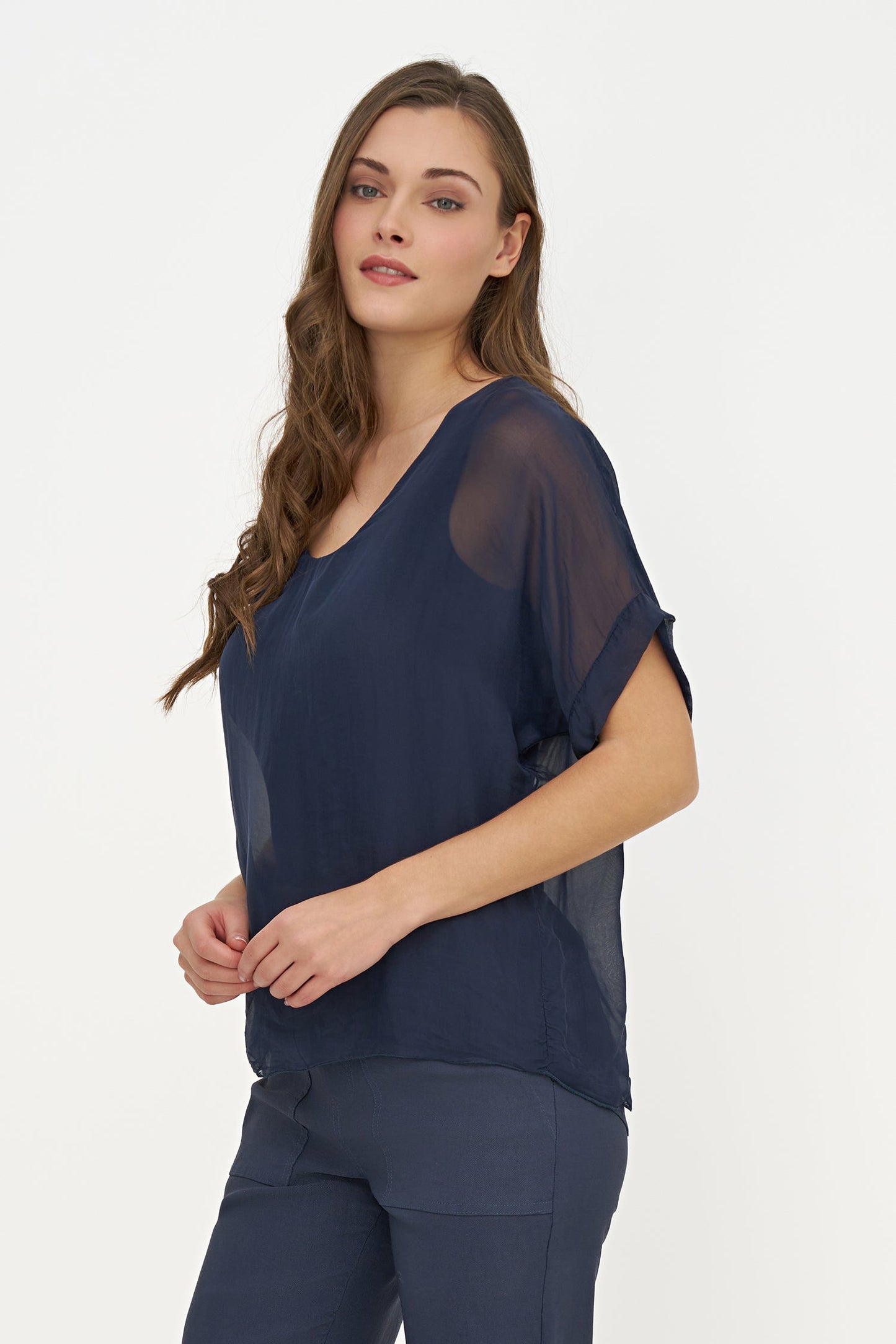 Haut tissé pour femme