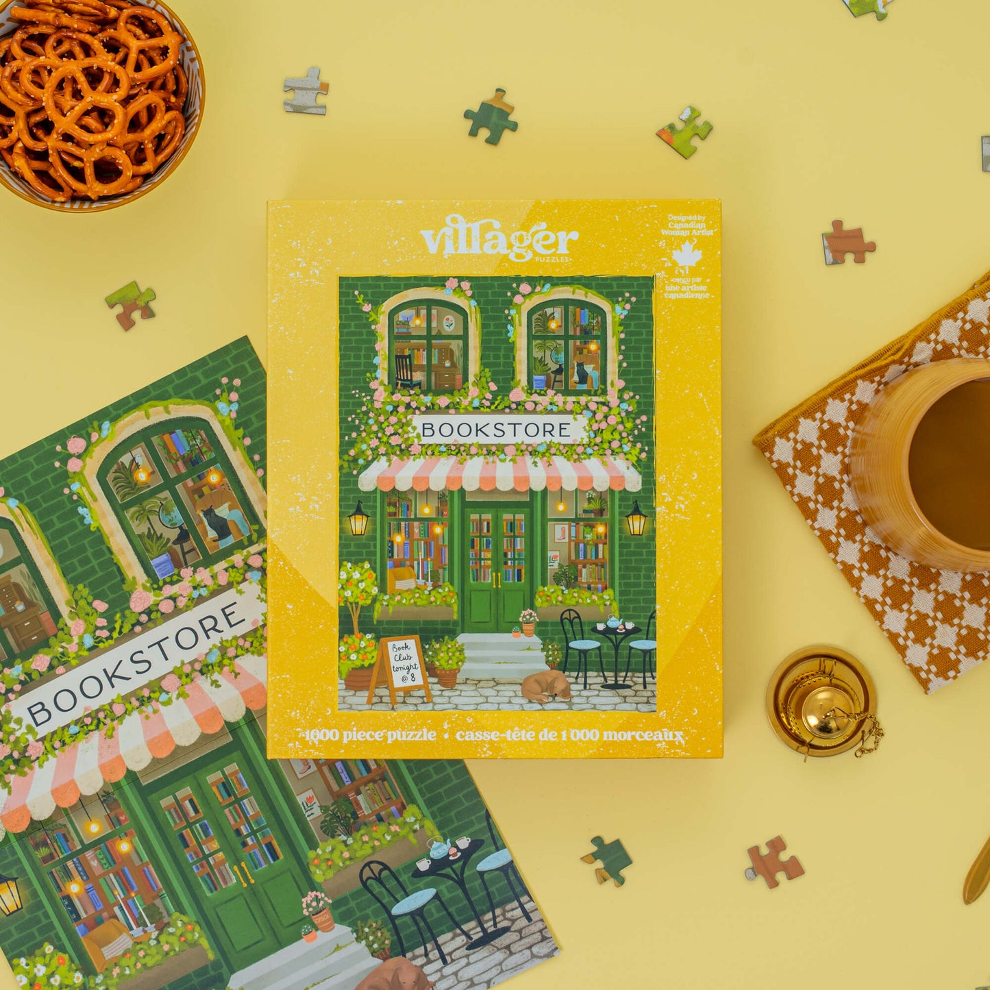 Emerald Bookstore | 1000-Piece Puzzle for Adults | Designed in Canada by Tara Younggren