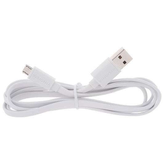 Insignia 1.2 m (4 ft.) Flat USB 2.0 to microUSB Cable (NS-TMCDT2WF-C)