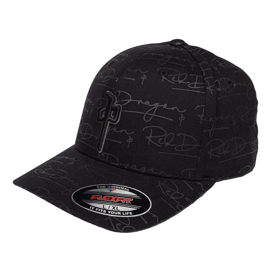 Red Dragon 'Auto All Over' Flexfit - Black/Black