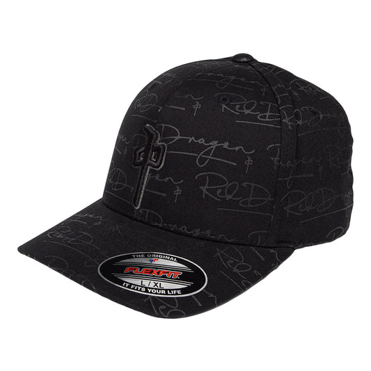 Red Dragon 'Auto All Over' Flexfit - Black/Black