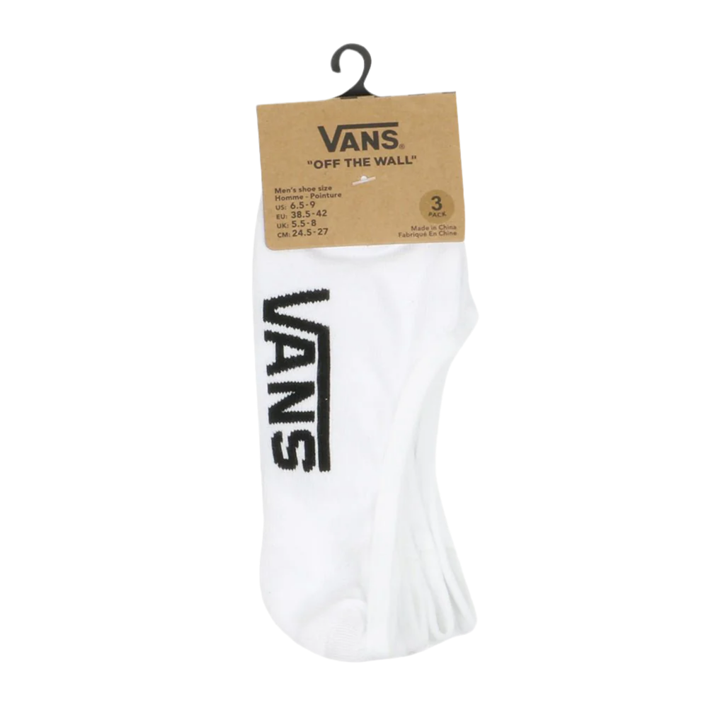 Vans 'Classic No Show' Socks - White (3 Pack)
