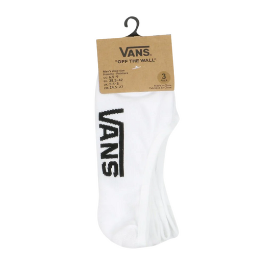 Vans 'Classic No Show' Socks - White (3 Pack)