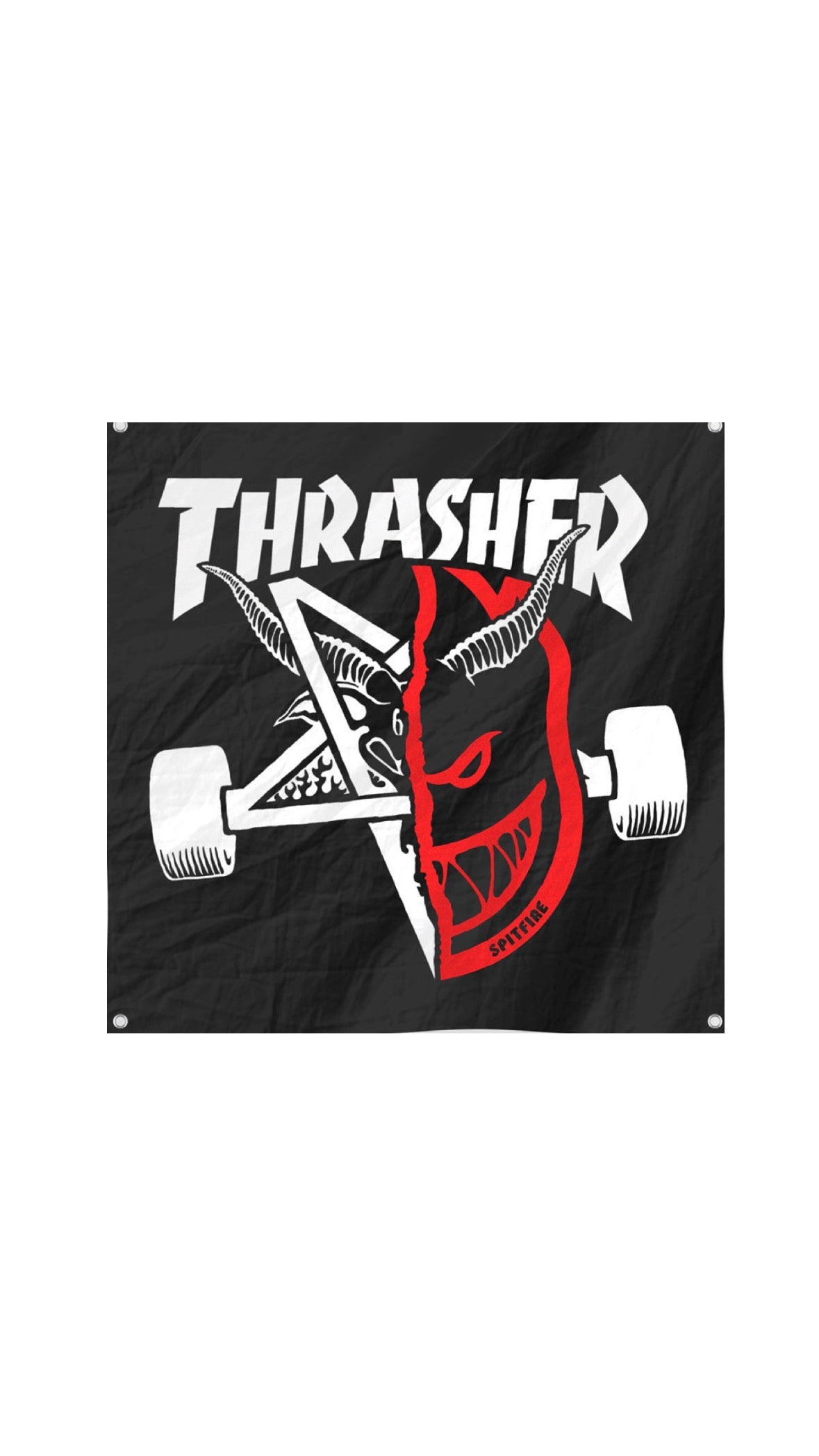 Thrasher x Spitfire 'Trash & Burn' Banner - Black