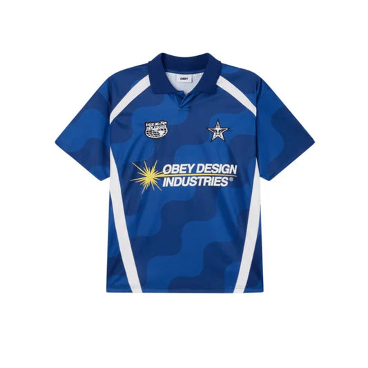 Obey 'Soccer Jersey' Polo - Blue/Multi