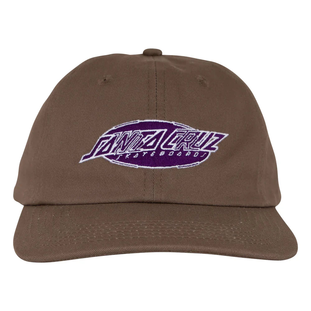 Santa Cruz 'Fracture Oval' Snapback Cap - Brown/Purple