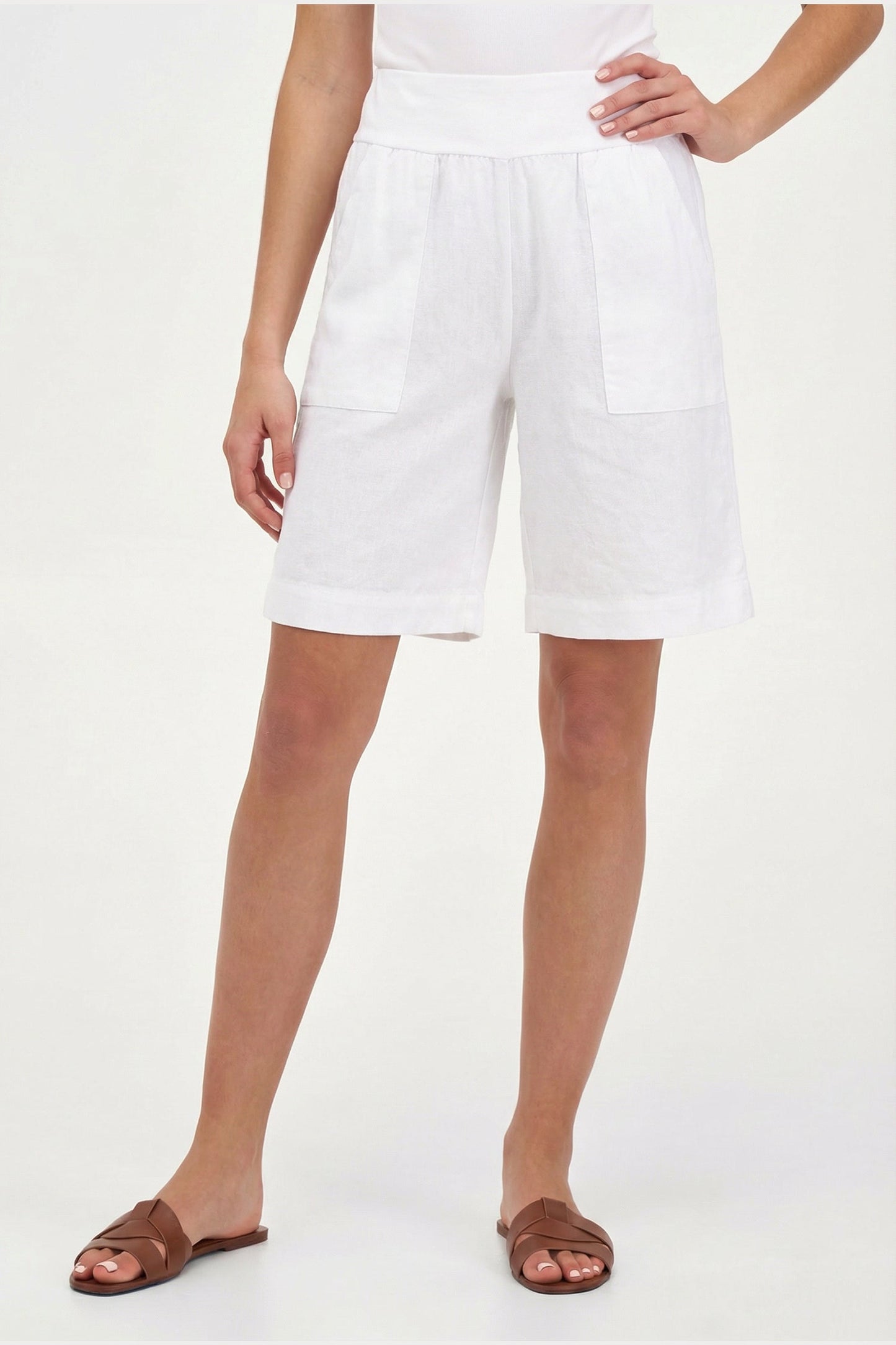 Women's Knit Woven Combo Shorts