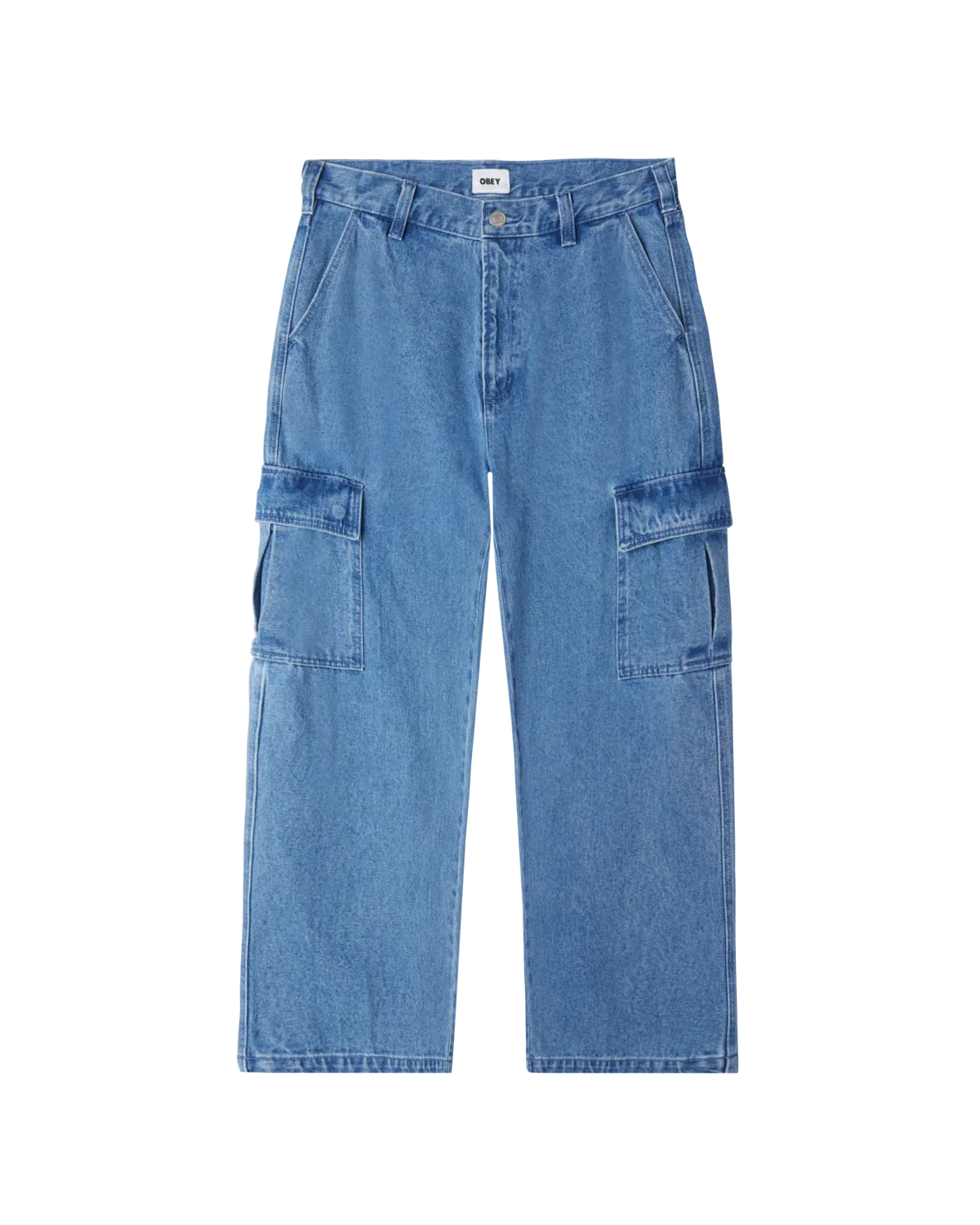 Obey 'Giant Denim' Cargo Jeans - Light Indigo