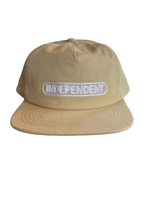 Independent 'Baseplate Unstructured Mid' Snapback Cap - Tan