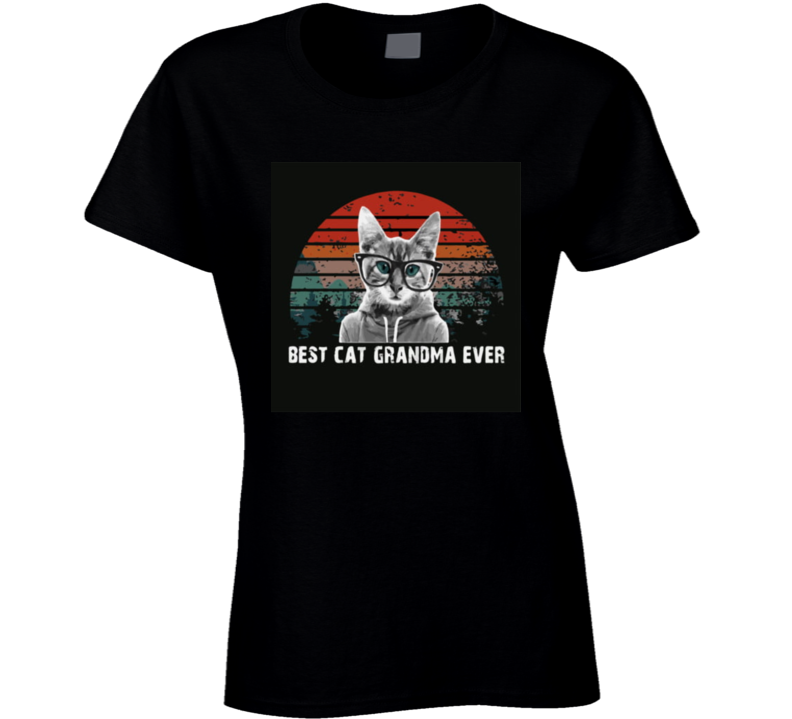 Best Cat Grandma Ever Ladies T Shirt