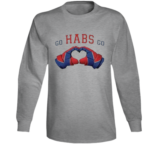 Montreal Canadiens. Go Habs Go ! Long Sleeve T Shirt