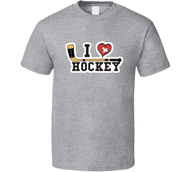 I Love Hockey T Shirt