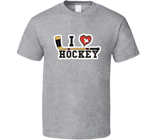 I Love Hockey T Shirt