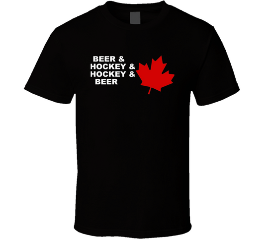Beer &amp; Hockey  T Shirt