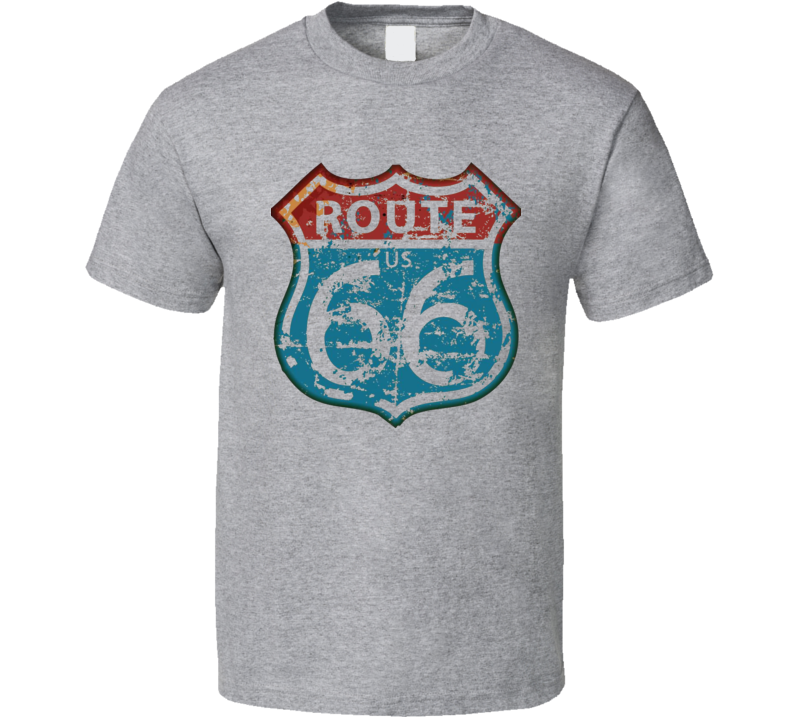 Vintage Route 66 Crewneck Sweatshirt T Shirt