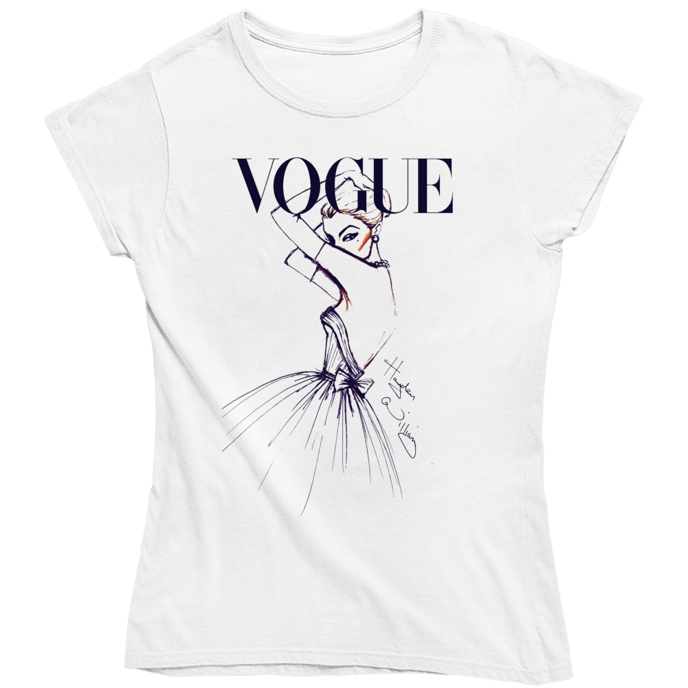 Vogue Retro Design Ladies T Shirt