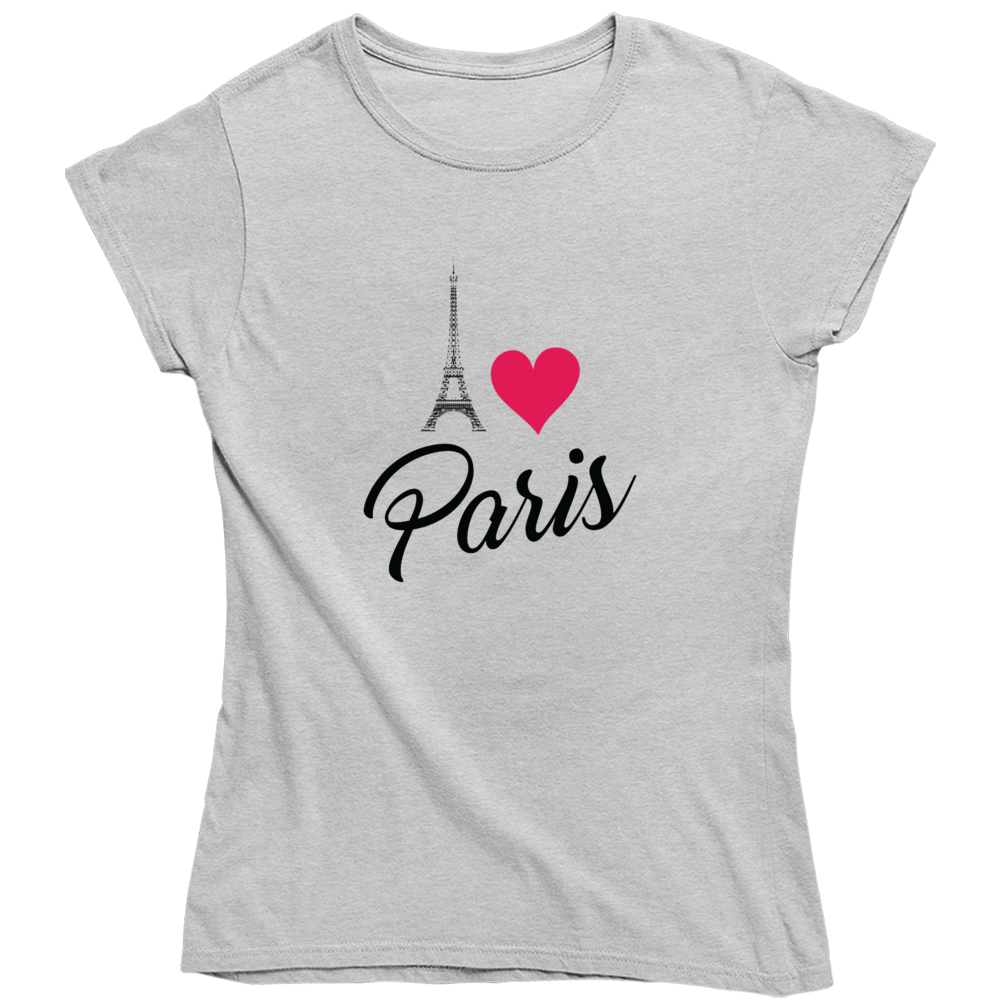 I Love Paris Ladies T Shirt