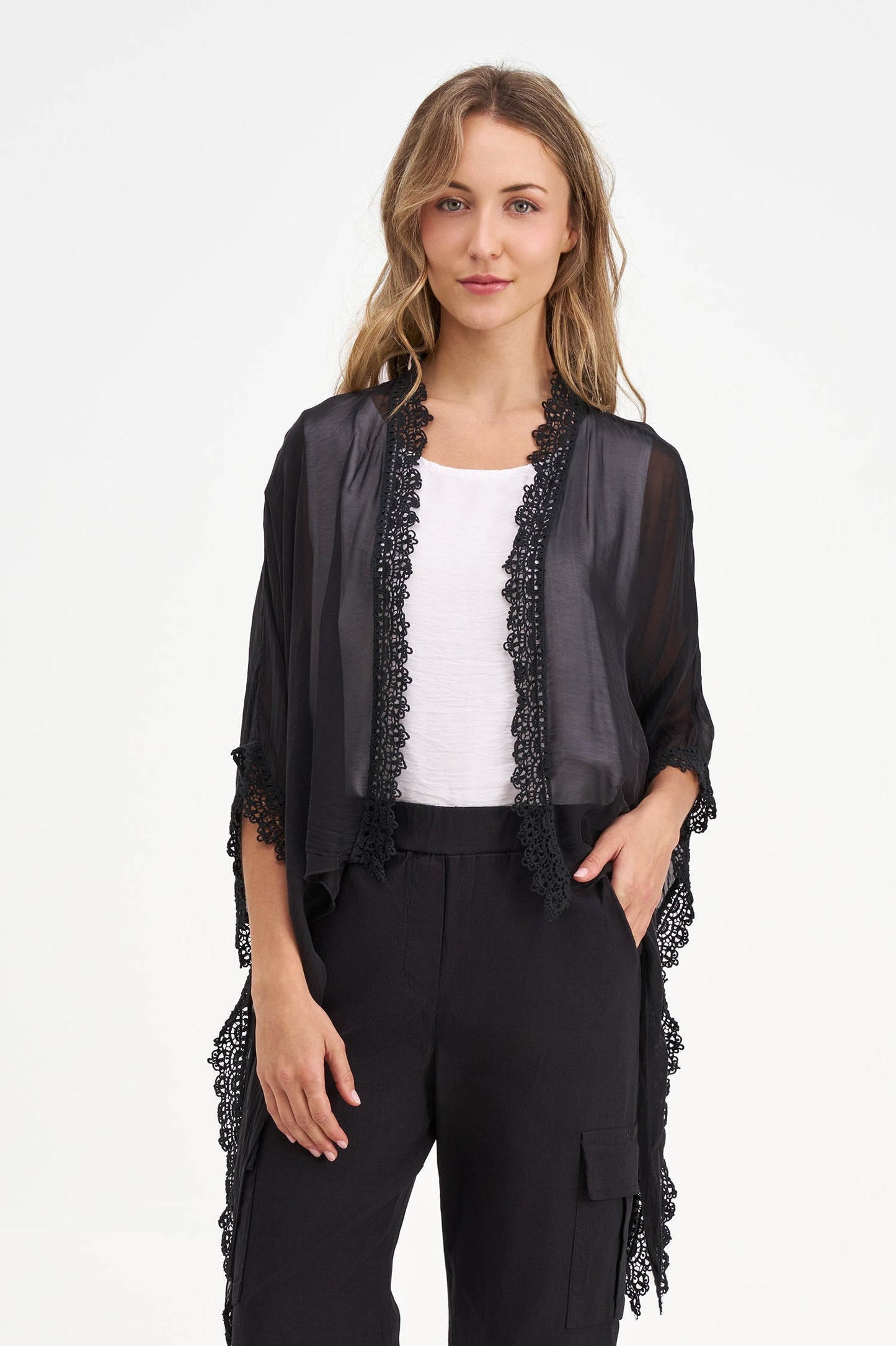 Women's Woven Cardigan