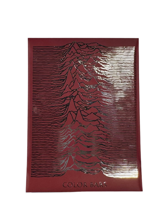 Color Bars 'Reflective Mountain' Sticker - Red Wine