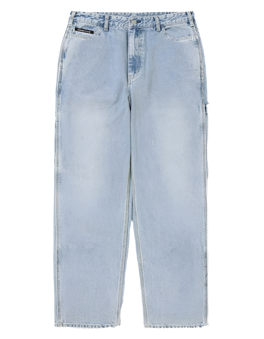 Primitive 'Masson Baggy Carpenter' Pants - Light Wash