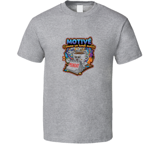 Motivé Comme Un Lundi Matin T Shirt