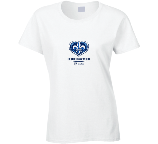 Le Bleu Au Coeur Ladies T Shirt