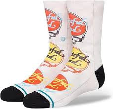 Stance x Grateful Dead 'Dead Head' Crew Socks - Vintage White (KIDS)