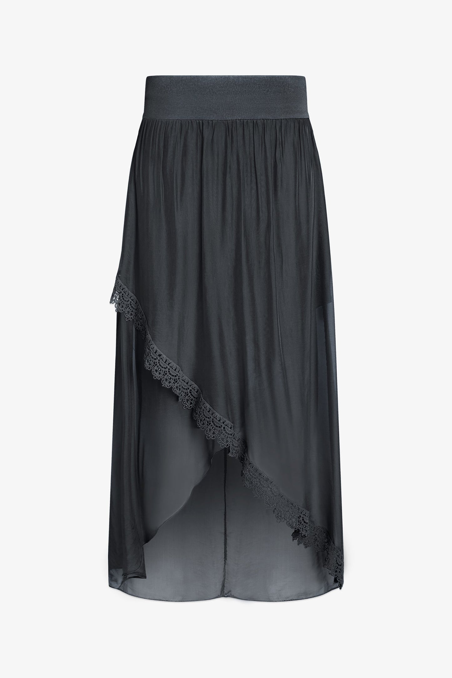 Women's Knit/Woven Combo Skirt