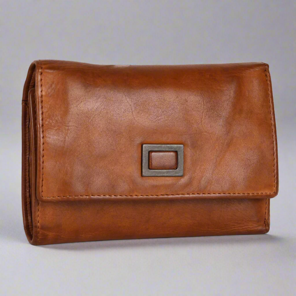 MET Women's Square Tab Leather Wallet