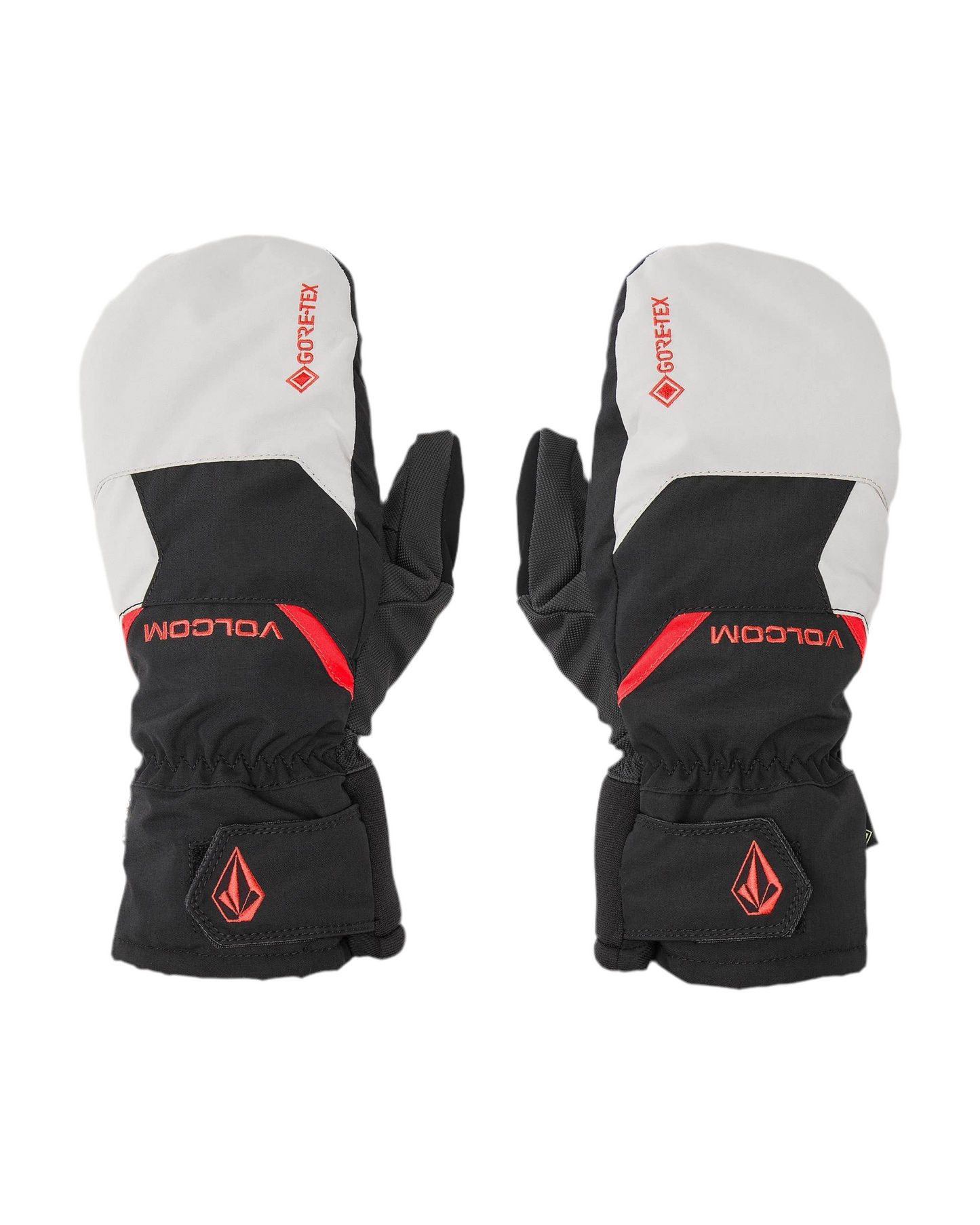Volcom 'Stay Dry' GORE-TEX Snow Mittens - Black/Grey/Red
