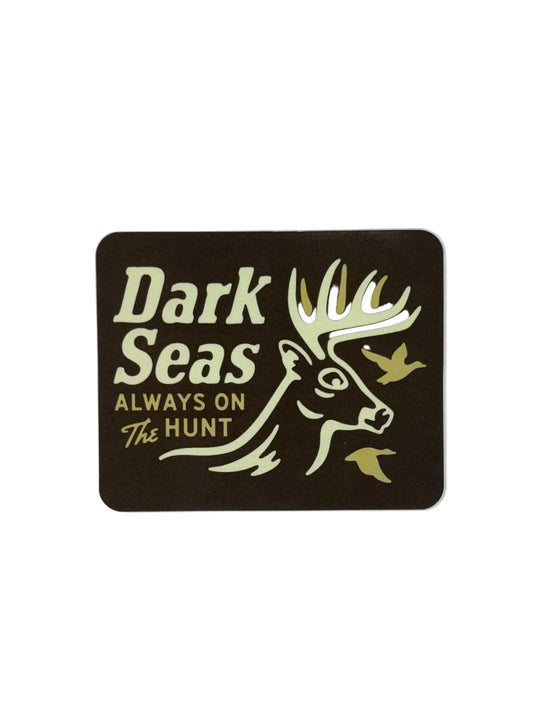 Dark Seas 'Always On The Hunt' Sticker - Brown