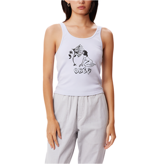 Obey 'Smellin Daisies 2' Cropped Tank Top - Opal
