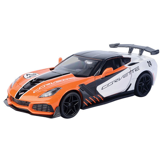 2019 Chevrolet Corvette ZR1 Orange et Noir GT Racing par Motormax