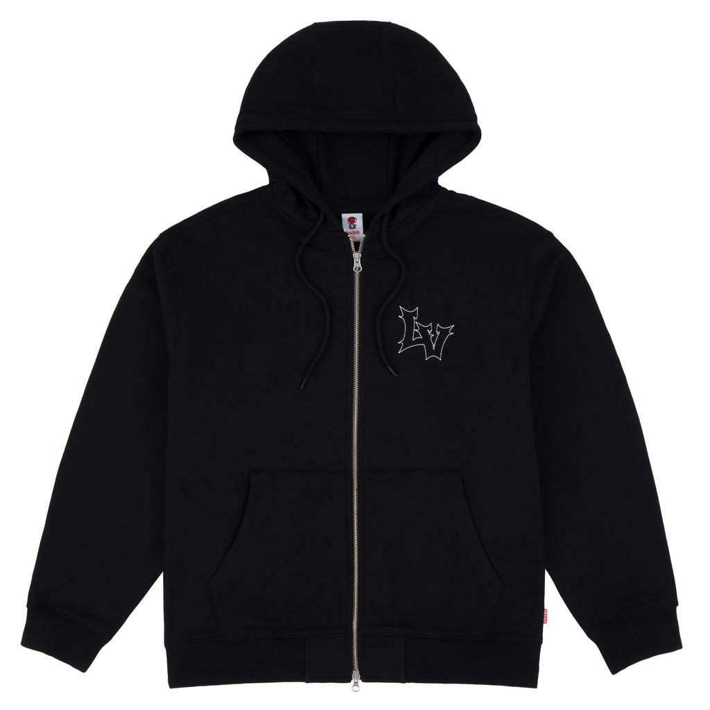 Loviah 'Hell-V' Zip-Up Hoodie - Black