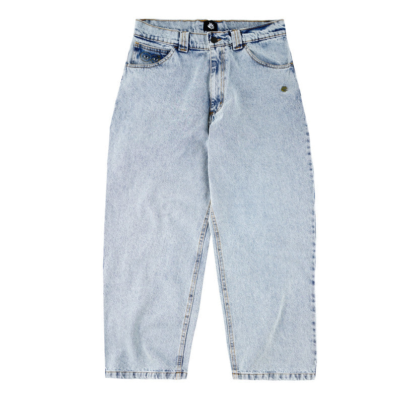 Magenta 'OG' Baggy Jeans - Washed