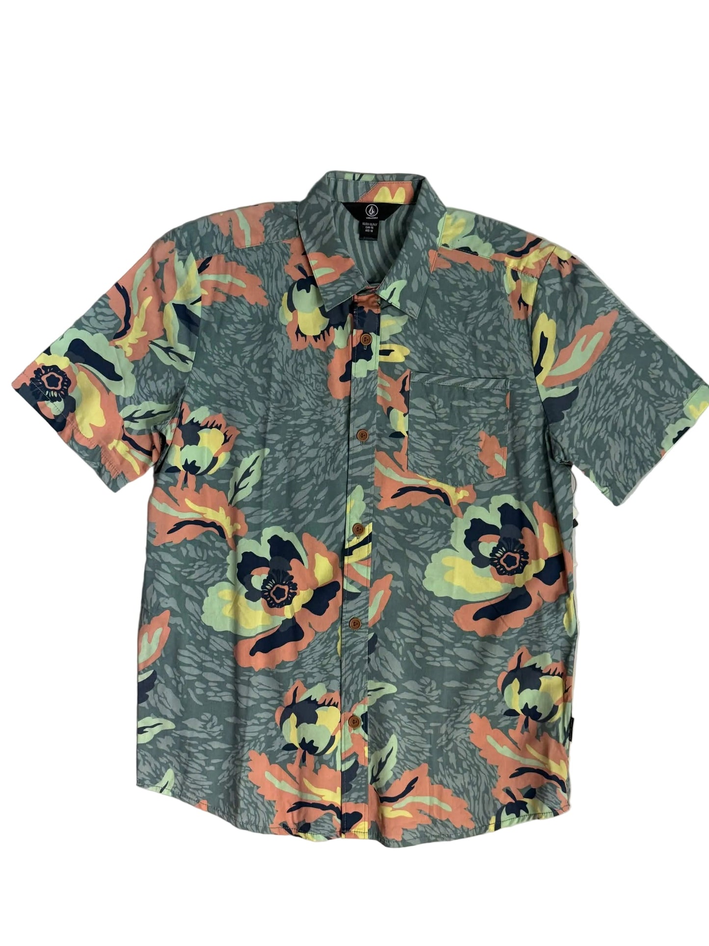Volcom 'Cubano' S/S Shirt - Teal (KIDS)