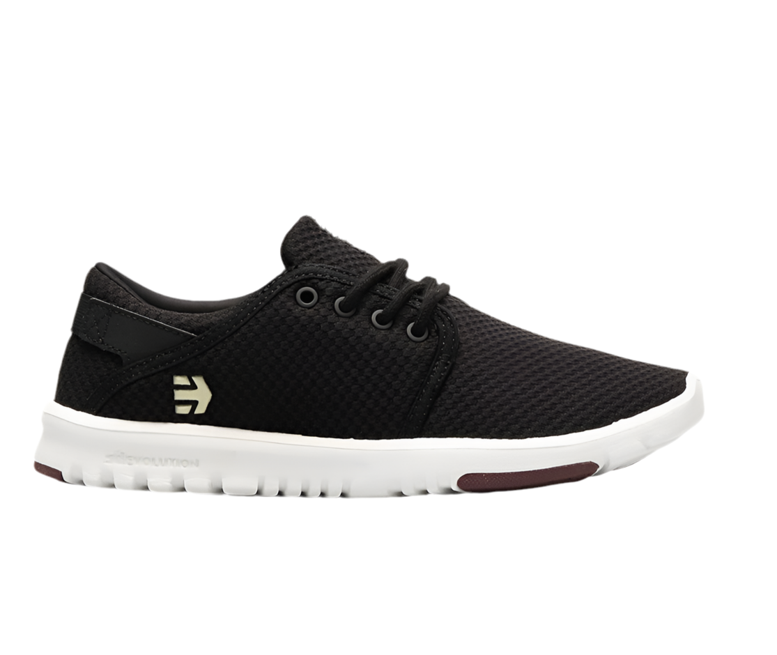 Etnies 'Scout' Shoes - Black/White/Burgundy (Women’s)