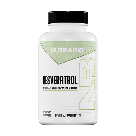 NutraBio Resveratrol (500mg) - 90 Vegetable Capsules