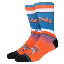 Stance x NBA 'New York Knicks Fader' Crew Socks - Blue/Orange