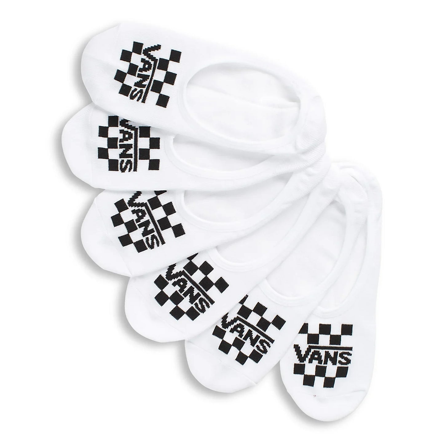 Vans 'No Show' Socks - White Checkerboard/Black