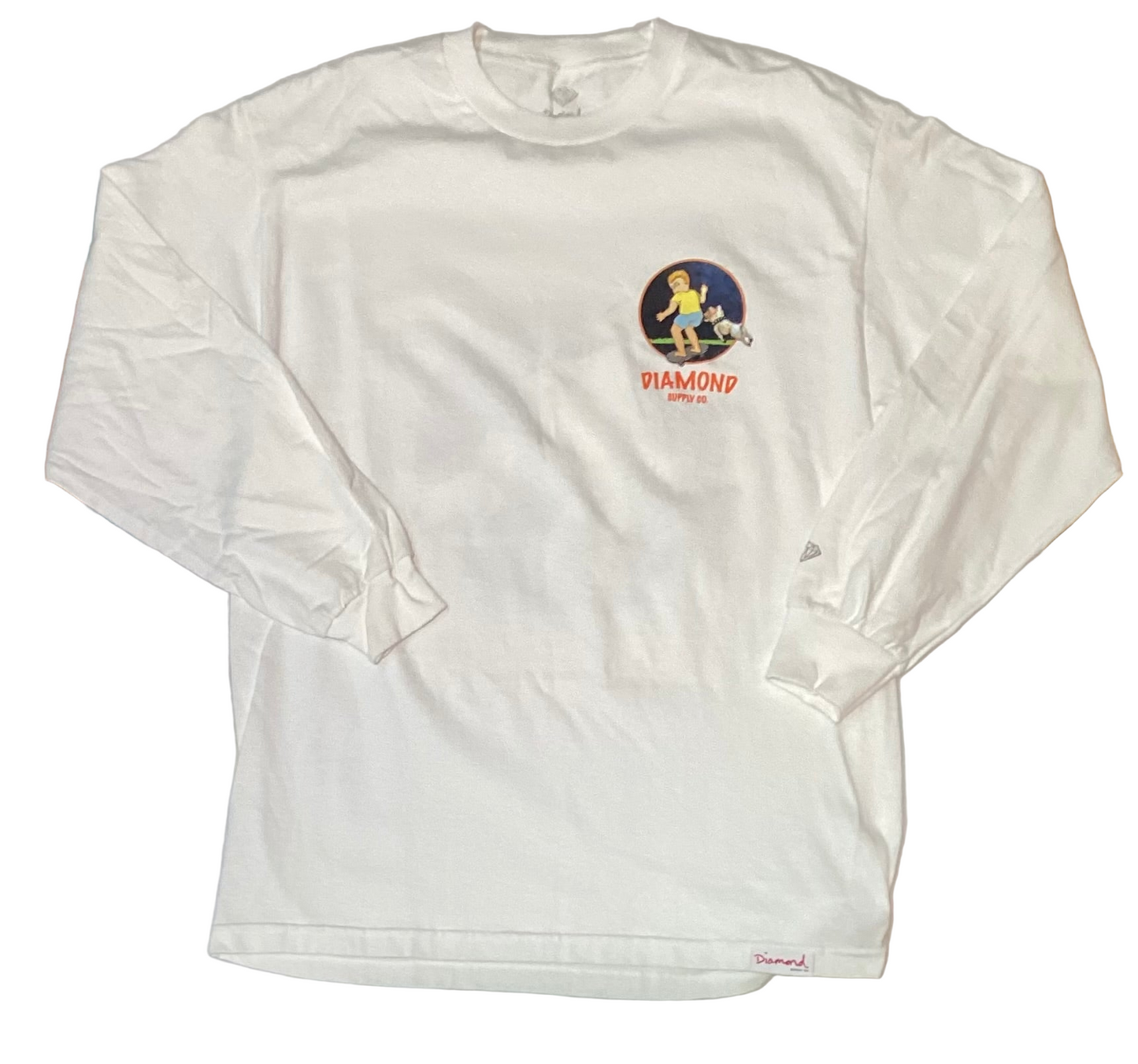Diamond Supply Co. 'Bite' L/S Tee - White