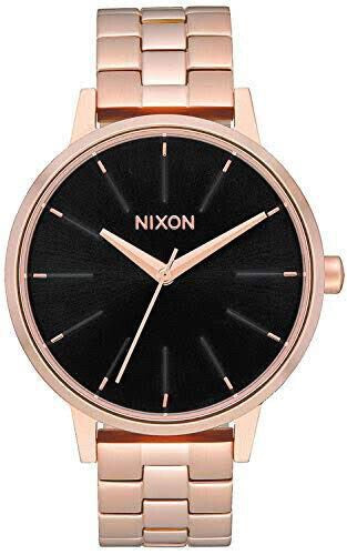 Nixon 'Kensington' Watch - Rose Gold / Black Sunray