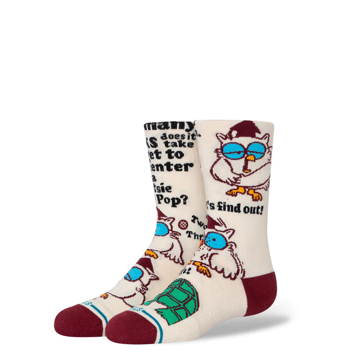 Stance x TootsieRoll 'Mr Owl' Crew Socks - Canvas (KIDS)