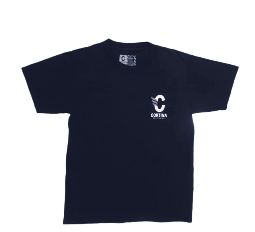 Cortina Bearing Co 'Stack Logo' Tee - Navy