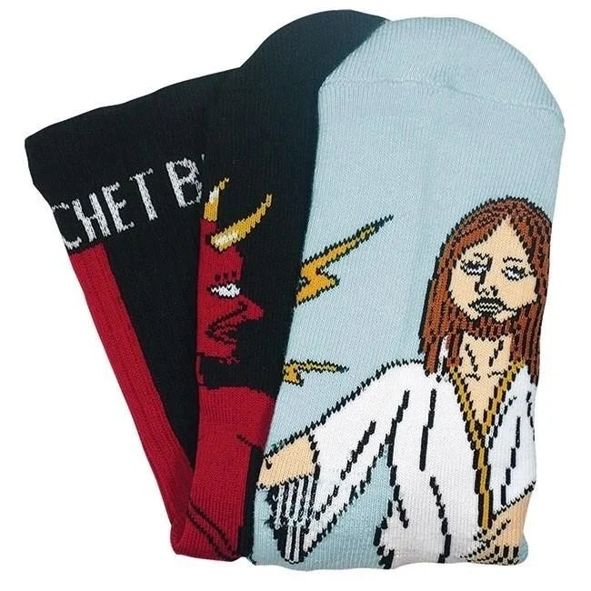 Toy Machine 'Bury The Hatchet' Crew Socks - Black/Blue