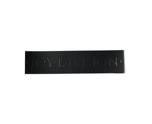 Color Bars 'Joy Division Scripted' Sticker - Black