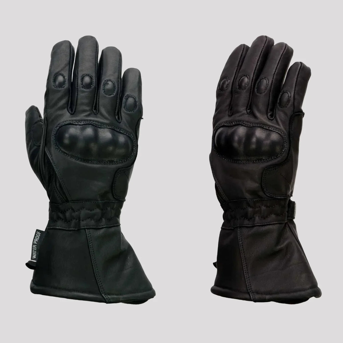 Open Road Men's Armored Gauntlet Leather Motorcycle Gloves