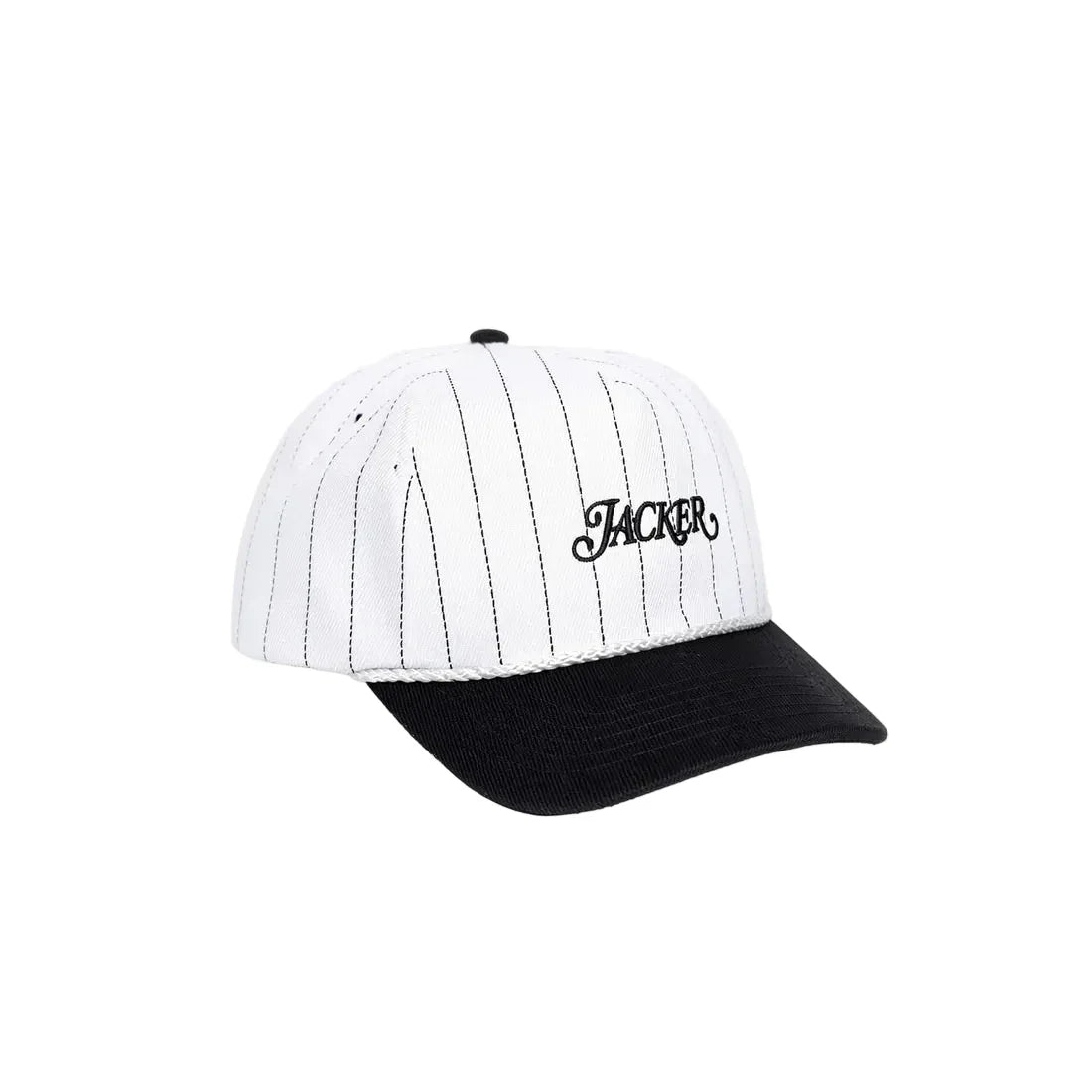 Jacker 'Classic Stripe' Snapback Cap - Black/White