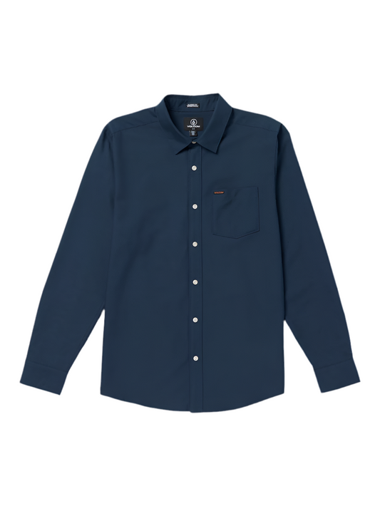 Volcom 'Veeco Oxford' L/S Shirt - Navy
